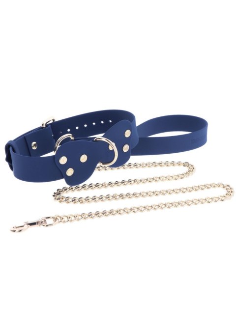 Silicone Collar and Leash Blue SCALA