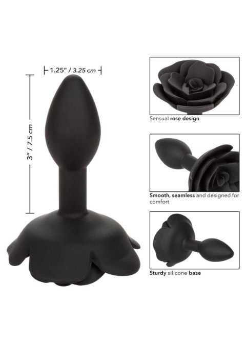 Small Rose Anal Plug Black SCALA