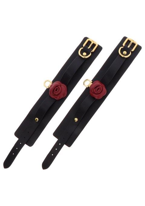 Wild Roses Wrist Cuffs Black SCALA