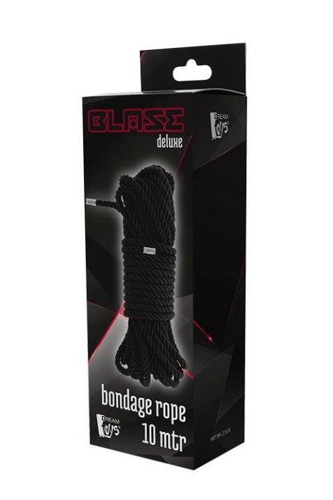 BLAZE DELUXE BONDAGE ROPE 10M BLACK TONGA