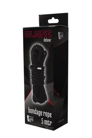 BLAZE DELUXE BONDAGE ROPE 5M BLACK TONGA