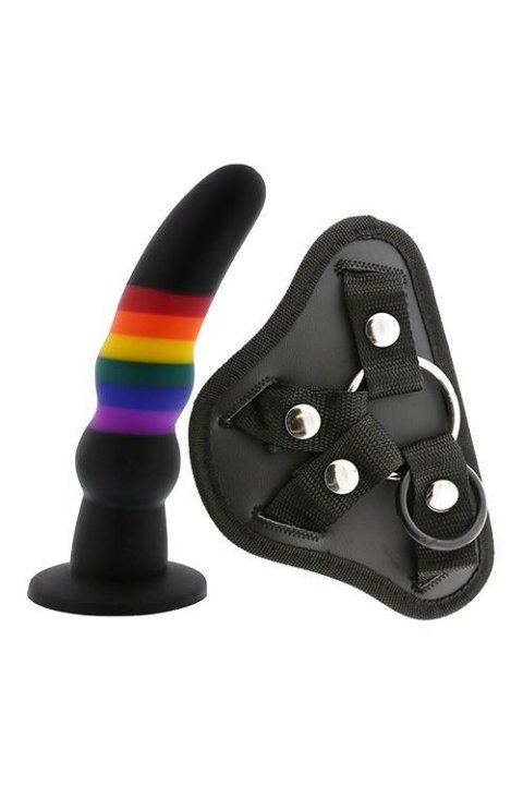 COLOURFUL LOVE STRAP ON SOLID DILDO TONGA