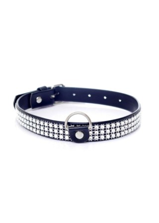 Fetish B - Series Collar with crystals 2 cm silver Boys of Toys Sp. z o.o.
