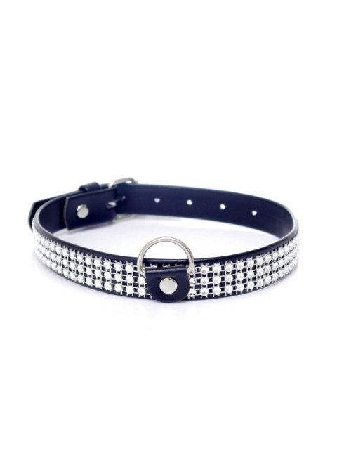 Fetish B - Series Collar with crystals 2 cm silver Boys of Toys Sp. z o.o.
