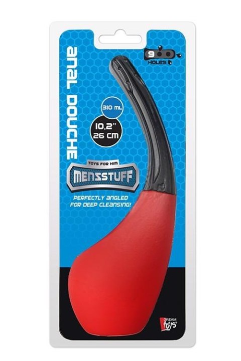 MENZSTUFF 9 HOLE ANAL DOUCHE RED/BLACK TONGA