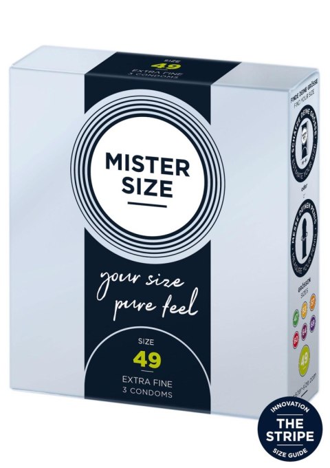 MISTER SIZE 49mm Condoms 3pcs Natural SCALA