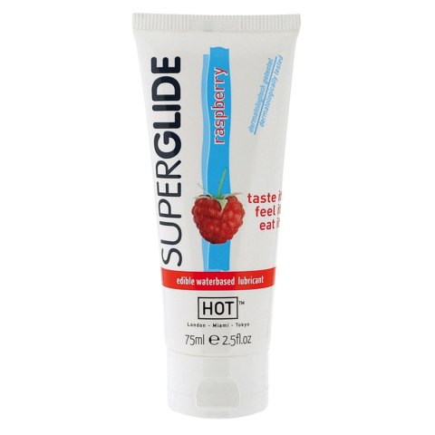 Żel-HOT Superglide RASPBERRY- 75ml edible lubricant waterbased HOT Productions & Vertriebs GmbH