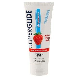 Żel-HOT Superglide STRAWBERRY- 75ml edible lubricant waterbased HOT Productions & Vertriebs GmbH