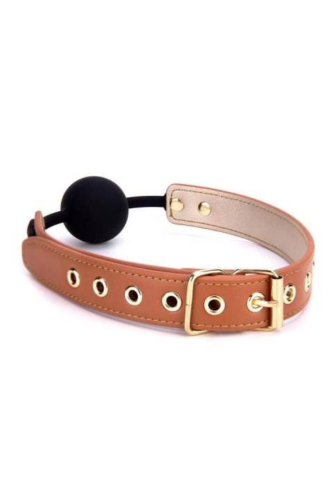 BLAZE ELITE BALL GAG COGNAC VEGAN LEATHER TONGA