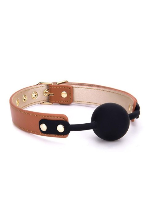 BLAZE ELITE BALL GAG COGNAC VEGAN LEATHER TONGA