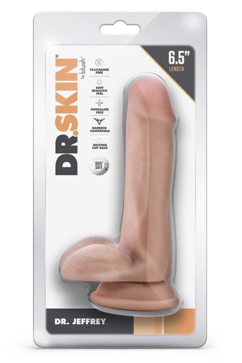 DR. SKIN DR. JEFFREY 6.5 INCH DILDO WITH BALLS BEIGE TONGA