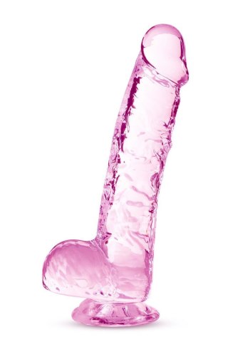 NATURALLY YOURS  6" CRYSTALLINE DILDO ROSE TONGA