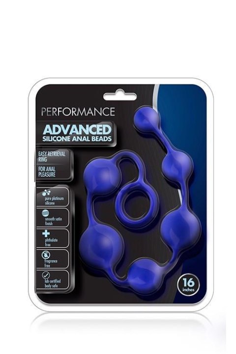 PERFORMANCE SILICONE ANAL BEADS INDIGO TONGA