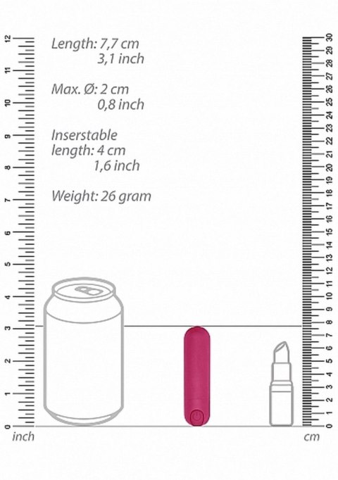 10 Speed Rechargeable Bullet - Pink SHOTS