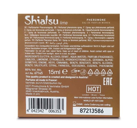 SHIATSU Pheromon Fragrance woman lime 15 ml HOT Productions & Vertriebs GmbH