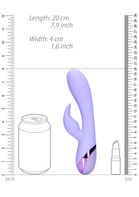 Smooth Silicone Rabbit Vibrator - Digital Lavender SHOTS