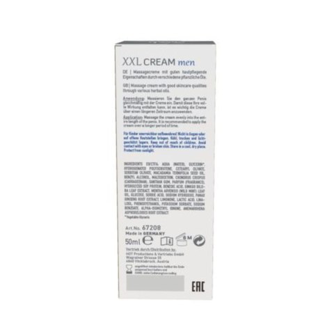 Żel/sprej-XXL CREAM MEN BIG LOVE 50ml. HOT Productions & Vertriebs GmbH