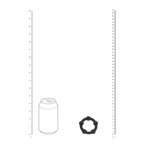 Beaded Silicone Cockring - S - 30mm - Black SHOTS