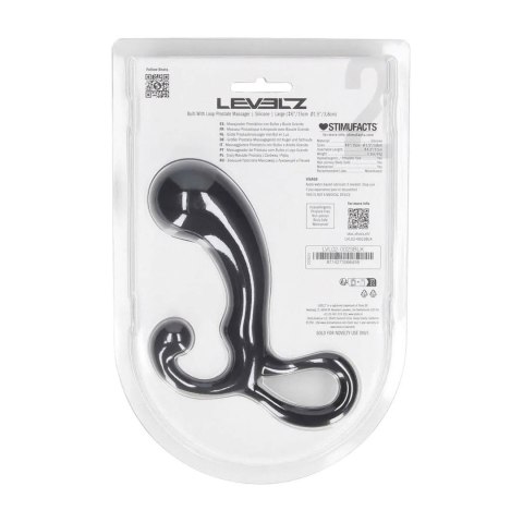 Bulb with Loop Silicone Prostate Massager - L - Black SHOTS