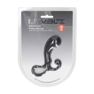 Bulb with Loop Silicone Prostate Massager - S - Black SHOTS