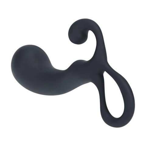Bulb with Loop Silicone Prostate Massager - S - Black SHOTS