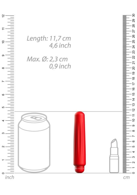 Delia - ABS Bullet With Sleeve - 10-Speeds - Red SHOTS