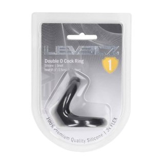 Double O Silicone Cockring - S - Black SHOTS