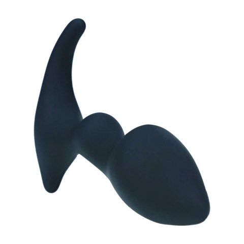 Double Ripple Silicone Prostate Massager - Black SHOTS