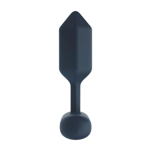 Hexagonal Vibrating Silicone Anal Plug - M - Black SHOTS
