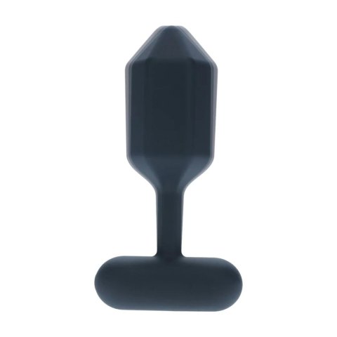 Hexagonal Vibrating Silicone Anal Plug - M - Black SHOTS