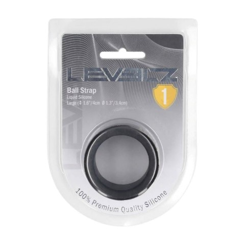 Liquid Silicone Ball Strap - L - 34mm - Black SHOTS