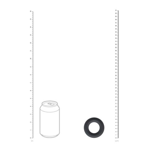 Liquid Silicone Cockring - L - Black SHOTS