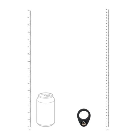 Liquid Silicone Single Weighted Ball Cockring - Black SHOTS