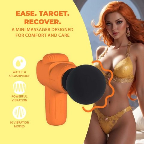 Mini Rechargable Microboost Massager - Orange SHOTS