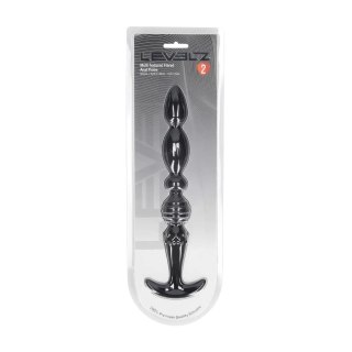 Multi Textured Silicone Flared Anal Probe - Black SHOTS