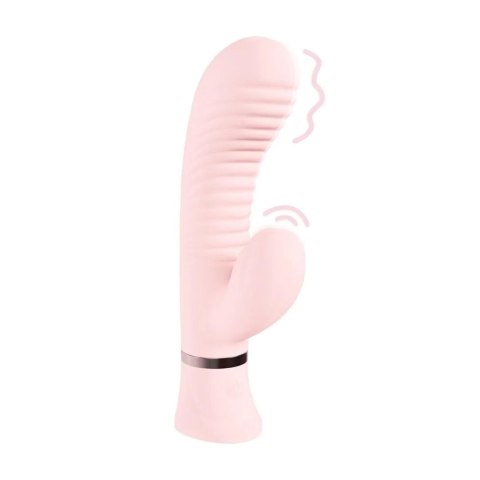 Mystique - Ribbed Rabbit Vibrator - Pink SHOTS