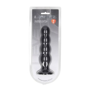 Quad Rattle Liquid Silicone Anal Plug - XL - Black SHOTS