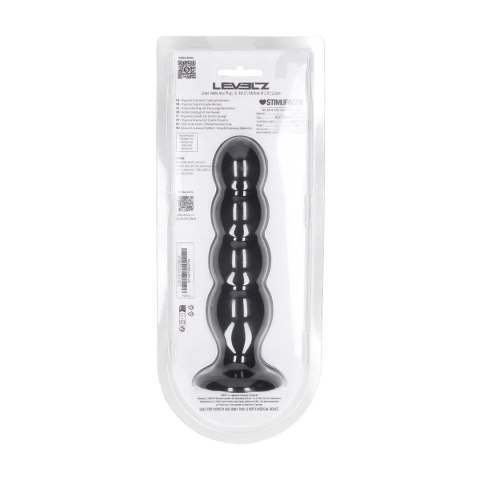 Quad Rattle Liquid Silicone Anal Plug - XL - Black SHOTS