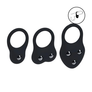 Silicone Training Cockring Set of 3 - S/M/L - Black SHOTS