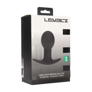 Single Bulb Vibrating Silicone Anal Plug - Black SHOTS