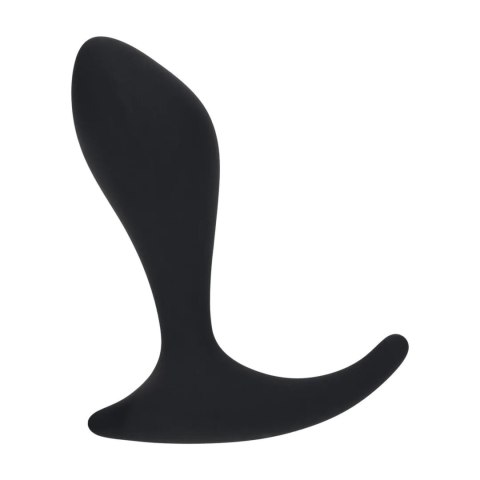 Single Ripple Silicone Prostate Massager - Black SHOTS