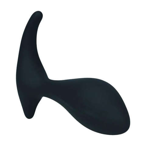 Single Ripple Silicone Prostate Massager - Black SHOTS