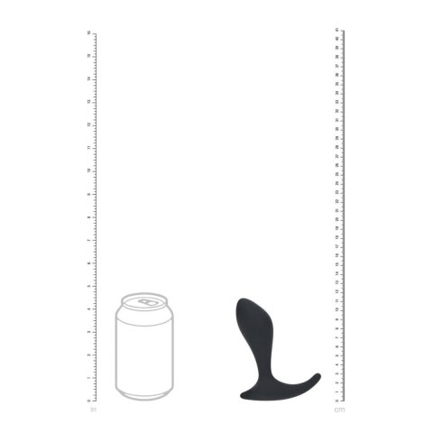 Single Ripple Silicone Prostate Massager - Black SHOTS