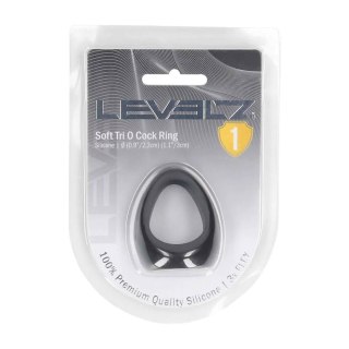 Soft Tri O Silicone Cockring - Black SHOTS