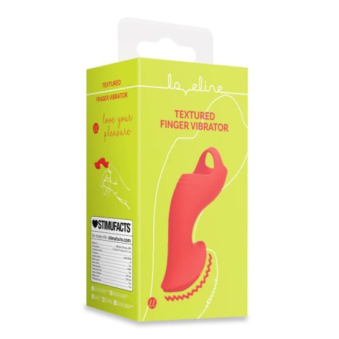 Textured Finger Vibrator - Sunrise Red SHOTS