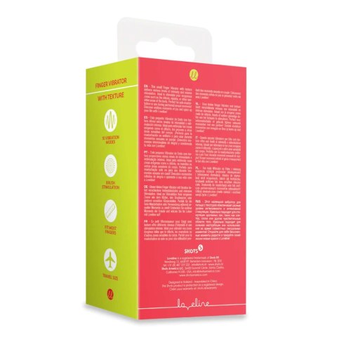 Textured Finger Vibrator - Sunrise Red SHOTS