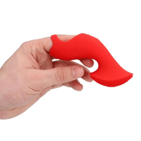 Textured Finger Vibrator - Sunrise Red SHOTS