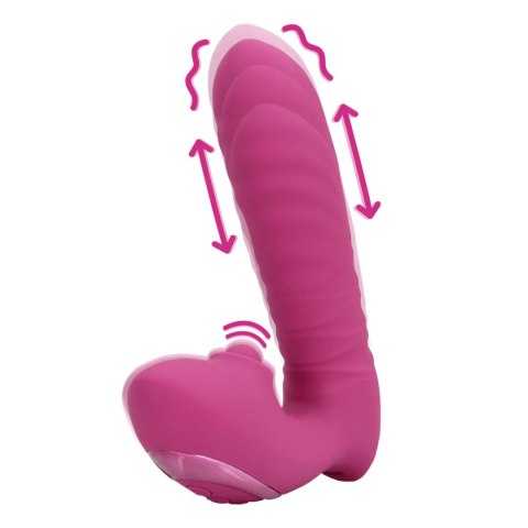 Thrusting and Tapping Vibrator - Powerful Pink SHOTS