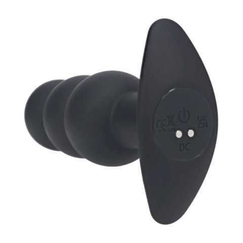 Tri Bulb Vibrating Silicone Anal Plug - Black SHOTS