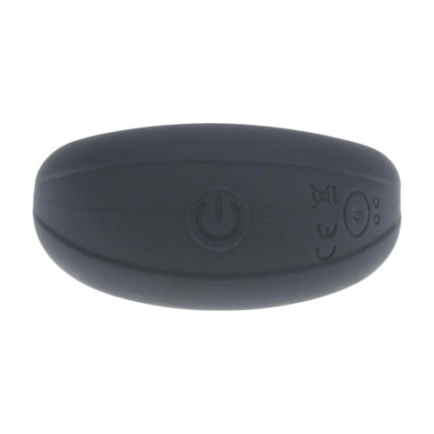 Vibrating Liquid Silicone Cock and Ball Ring - Black SHOTS